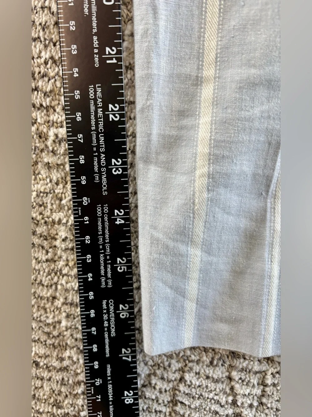 Banana Republic Women’s Size 4‎ Blue-White Avery Linen-Blend Pants